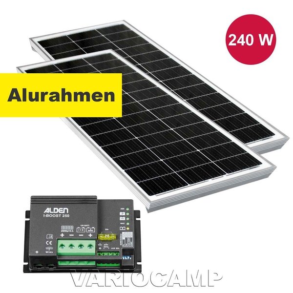 ALDEN Solarset Easy-Mount2 2x 120W mit Regler iBoost 250W